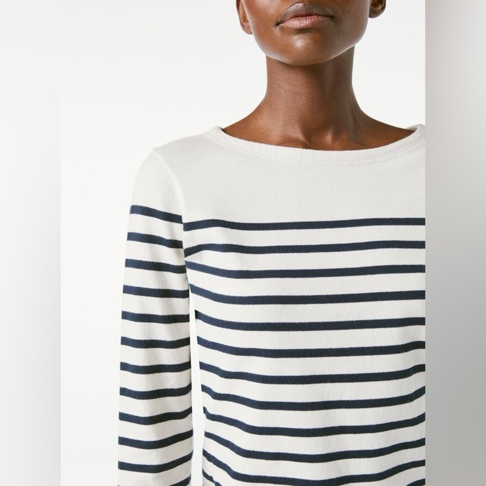 FRAME cream Mariner boatneck tee